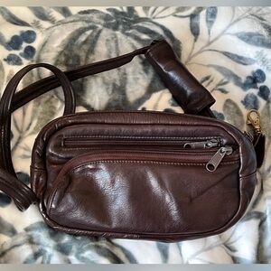 Brown Leather Hip Pack Bag by DayMakers